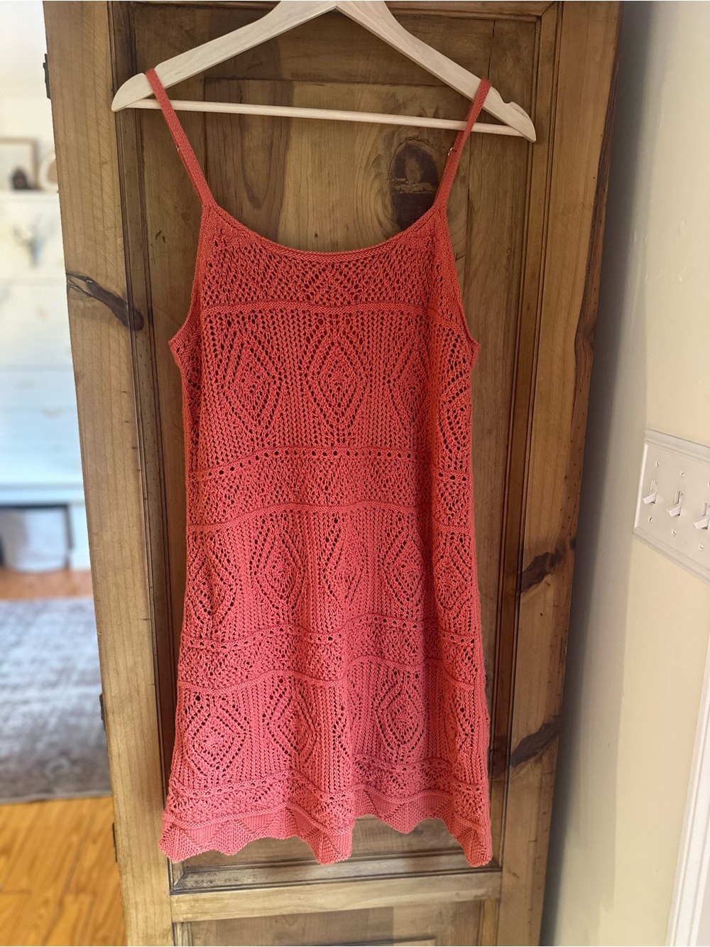 Women’s Crochet Coral Dress Medium